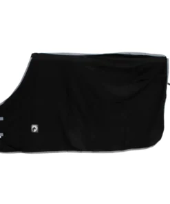 Anti-sweat Fleece Dækken med Clip-Lukning og Halestrop | Sort med Grå Kant  135/185 cm