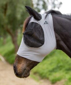 Comfort Fit Lycra Fluemaske med hul til pandelokken - Charcoal