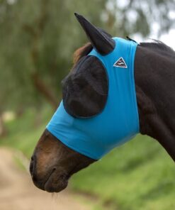 Comfort Fit Lycra Fluemaske med hul til pandelokken - Pacific Blue