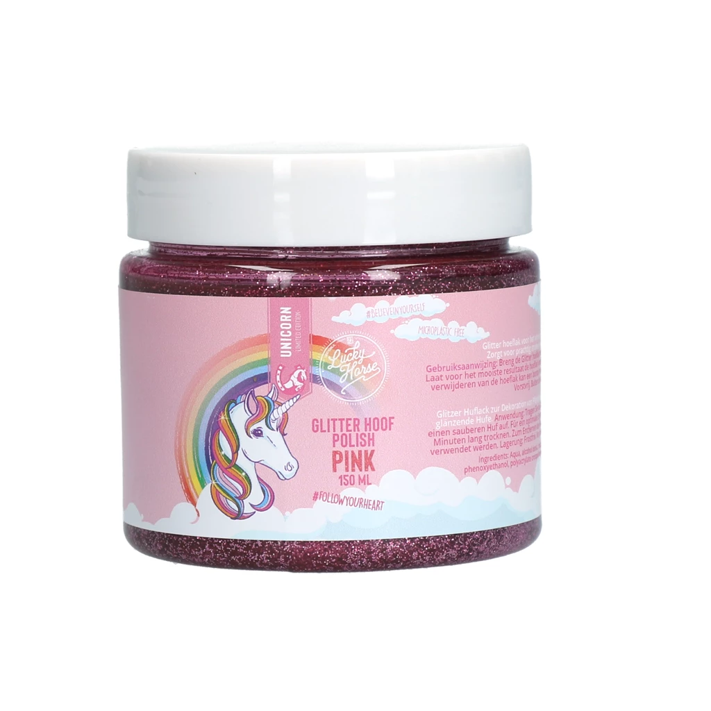Lucky Horse Glitter Hoof Polish - Pink