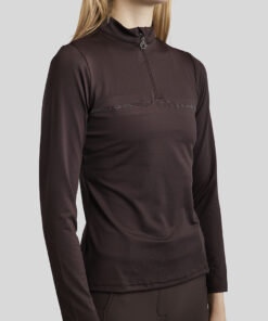 Montar MoAviana LS Træningstrøje m. Krystal Logo - Brun